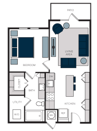 1 bed, 1 bath, 701 sqft, $1,759