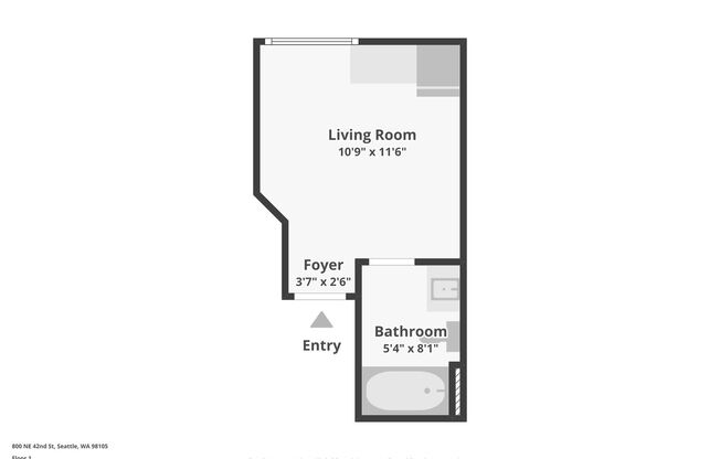 Studio, 1 bath, 200 sqft, $949, Unit 208