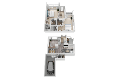 2 beds, 2.5 baths, 1,251 sqft, $3,818