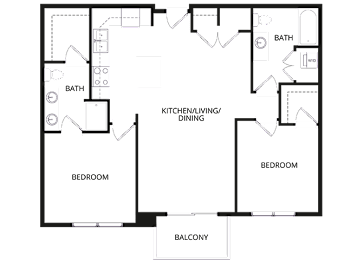2 beds, 2 baths, 1,100 sqft, $2,260