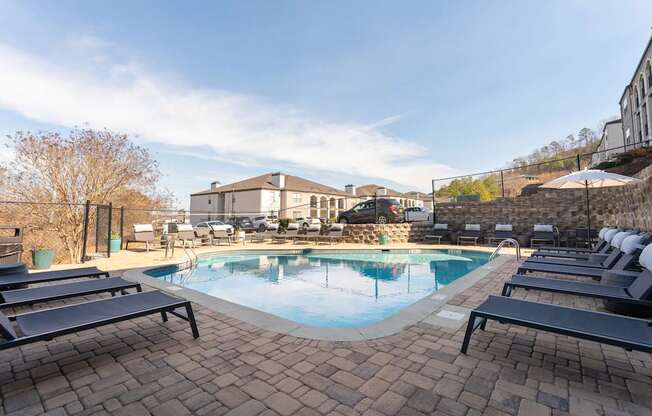 the resort style swimming pool at our apartments