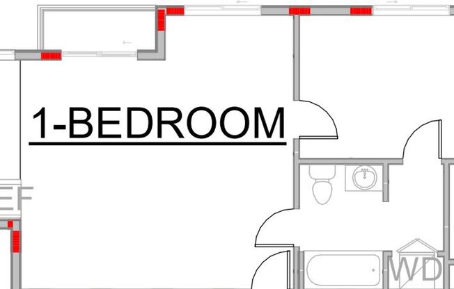 1 bed, 1 bath, 644 sqft, $1,250, Unit 201