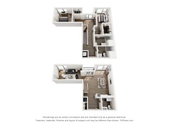 2 beds, 2.5 baths, 1,645 sqft, $3,370