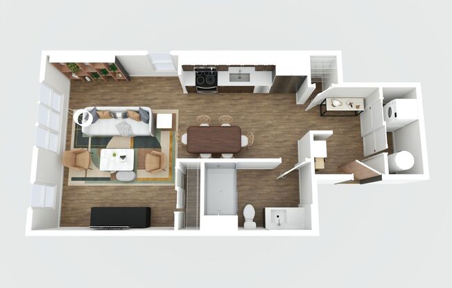 Studio, 1 bath, 625 sqft, $1,775, Unit 110 W Beall #513