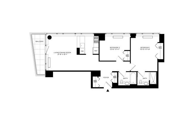 2 beds, 2 baths, $7,403, Unit 27E