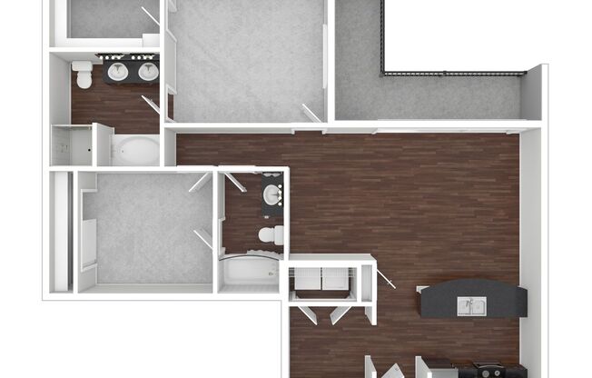 2 beds, 2 baths, 1,148 sqft, $1,695