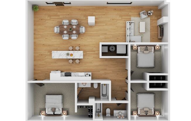 3 beds, 2 baths, 1,509 sqft, $2,450, Unit 9-106