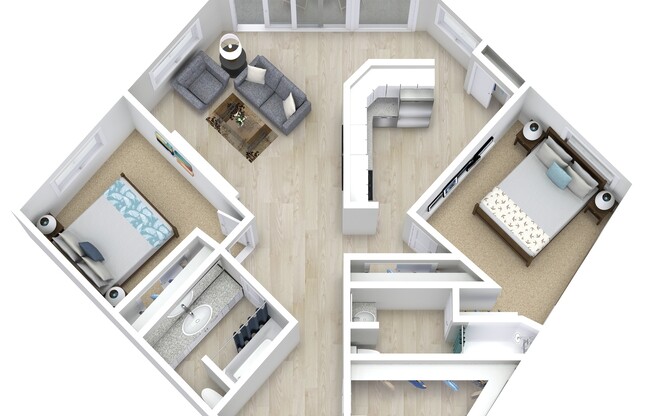 2 beds, 2 baths, $1,750