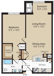 1 bed, 1 bath, 940 sqft, $2,318