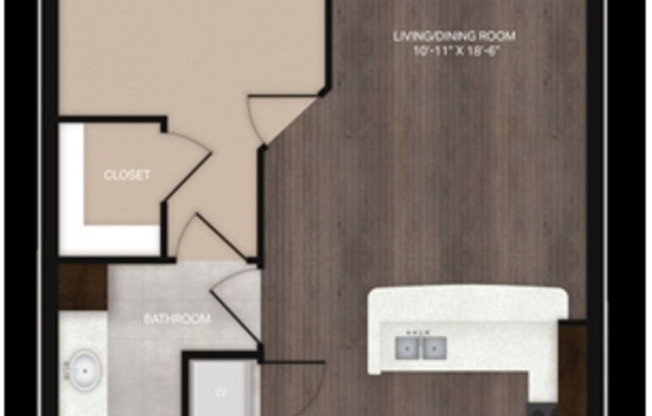 1 bed, 1 bath, 722 sqft, $1,585