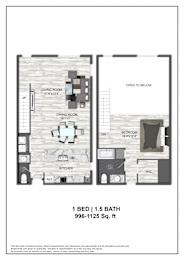 1 bed, 1.5 baths, $1,874