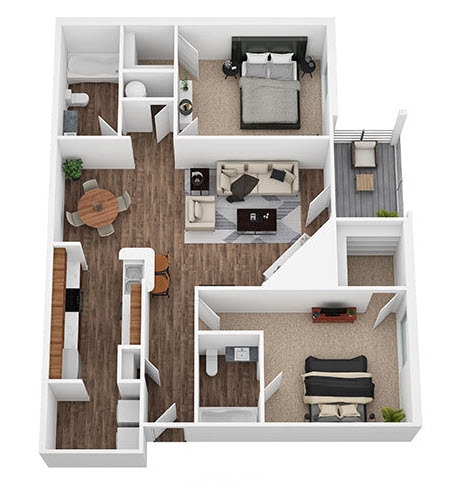 2 beds, 2 baths, 1,127 sqft, $1,350