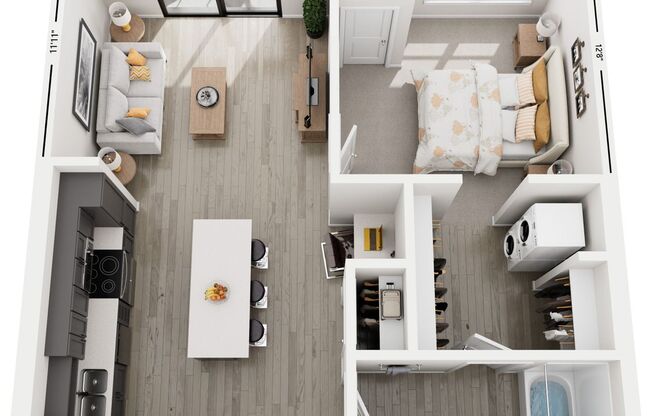 1 bed, 1 bath, 719 sqft, $1,765, Unit 123