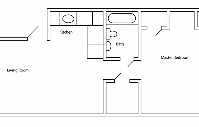1 bed, 1 bath, $1,040
