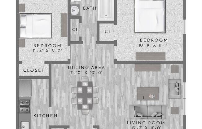 2 beds, 1 bath, 650 sqft, $2,075