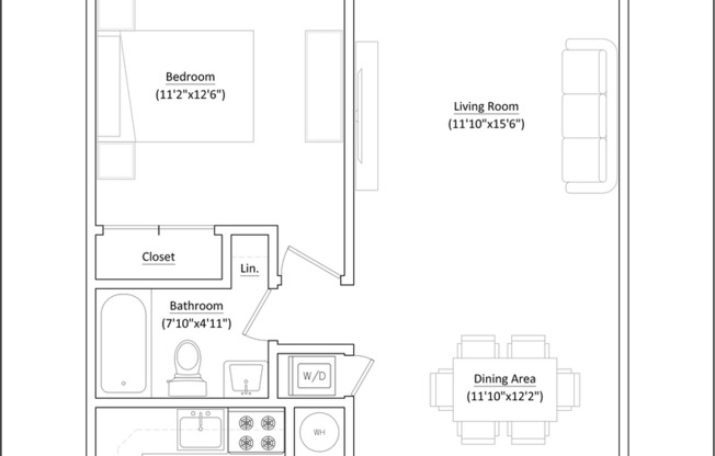1 bed, 1 bath, 700 sqft, $2,400, Unit 306