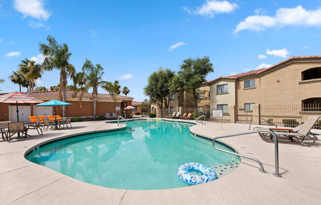 Extensive Resort Inspired Pool Deck at The Colony Apartments, Casa Grande, AZ