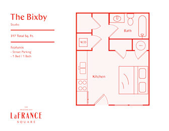 Studio, 1 bath, 317 sqft, $1,099