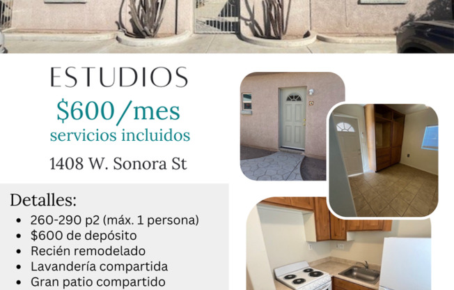 Studio Apts in Barrio Hollywood