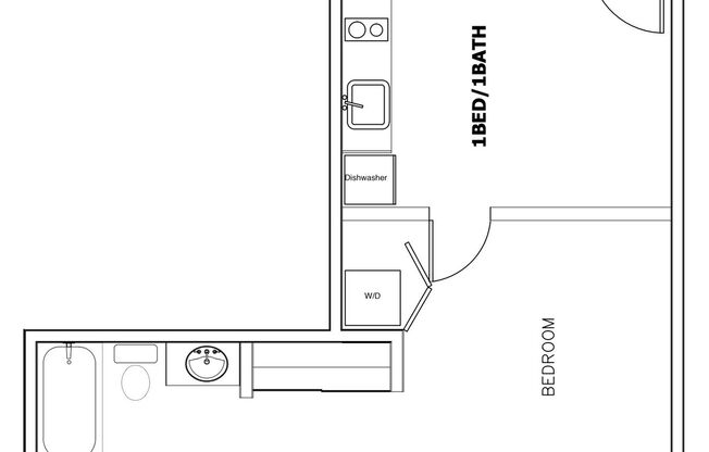 1 bed, 1 bath, 378 sqft, $1,883, Unit A-102