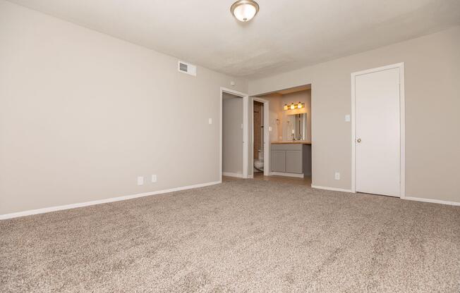 a double door in a room