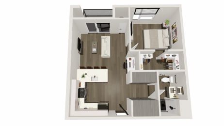 1 bed, 1 bath, 645 sqft, $1,829