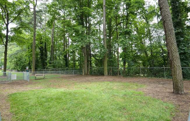 Pet friendly dog park Tryon Village apartments in Raleigh NC
