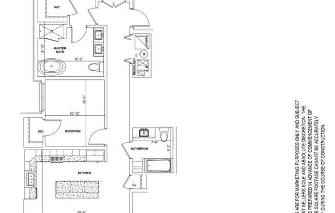 2 beds, 2 baths, 1,230 sqft, $2,625, Unit 800-3W