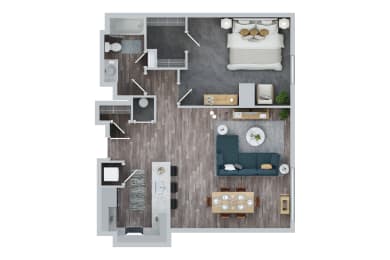 1 bed, 1 bath, 842 sqft, $1,682