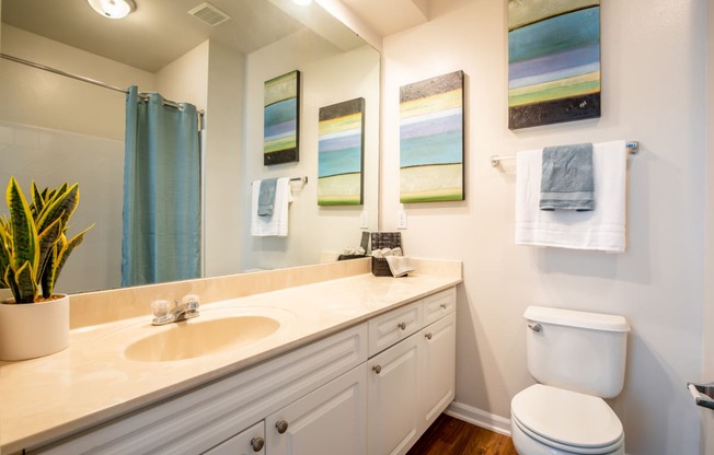 Bathroom attached at Wynnewood Farms Apartments, Overland Park, KS, 66209