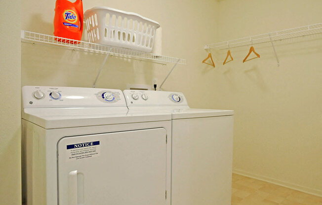 In Unit Washer and Dryer Set at The Harbours Apartments, Clinton Twp, Michigan