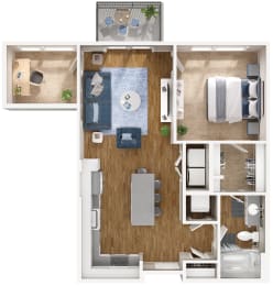 1 bed, 1 bath, 850 sqft, $2,232