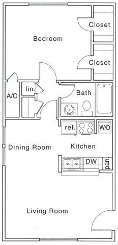 1 bed, 1 bath, 685 sqft, $915