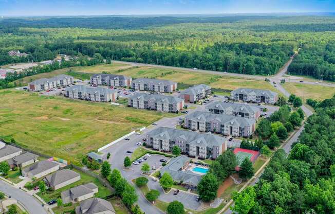 Lancaster Place Apartments in Calera Alabama photo of aerial view of community