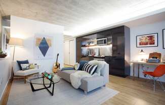 Yard Apartments Model Living Room