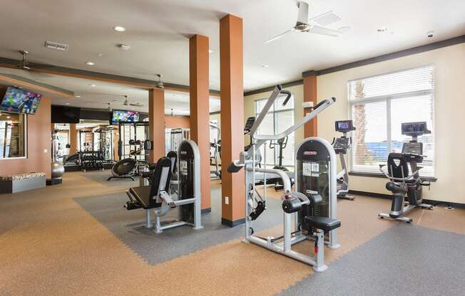 Fitness center with equipment at LandonHouse