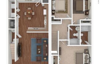 3 beds, 2.5 baths, 1,214 sqft, $1,333