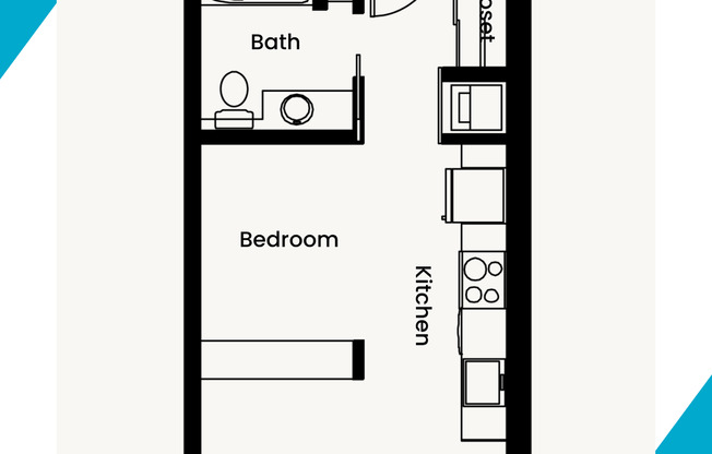 1 bed, 1 bath, 470 sqft, $1,695, Unit 702