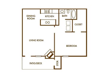 1 bed, 1 bath, 703 sqft, $855