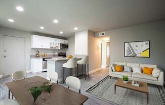 Common area of Deluxe two bedroom floorplan at Zona Verde Apartments in Tucson