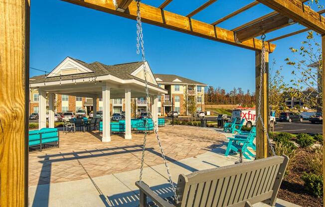 Outdoor Patio at Sapphire at Centerpointe, Midlothian, 23114