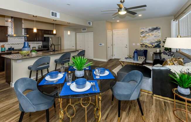 Ceiling fan lights in living room at Level 25 at Sunset by Picerne, Nevada, 89113