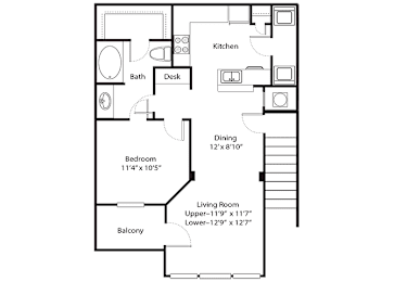 1 bed, 1 bath, 854 sqft, $1,281