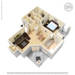 1 bed, 1 bath, 837 sqft, $1,512