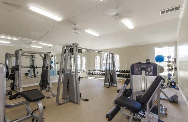 Fitness Center With Modern Equipment at Villages of Briggs Ranch, San Antonio