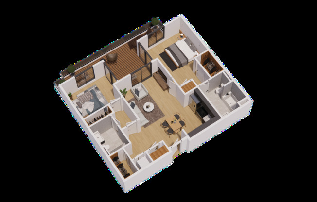 2 beds, 2 baths, 879 sqft, $3,025, Unit 414