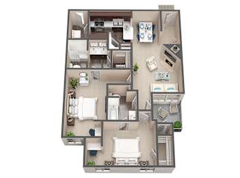2 beds, 2 baths, 1,195 sqft, $1,711