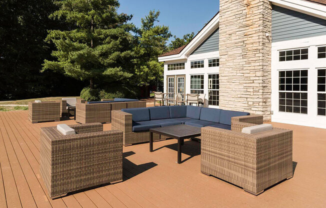 Outdoor resident Gathering Area at Fairlane Woods Apartments, Dearborn, 48126
