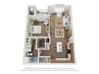 1 bed, 1 bath, 731 sqft, $1,226