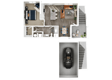 1 bed, 1 bath, 822 sqft, $2,039